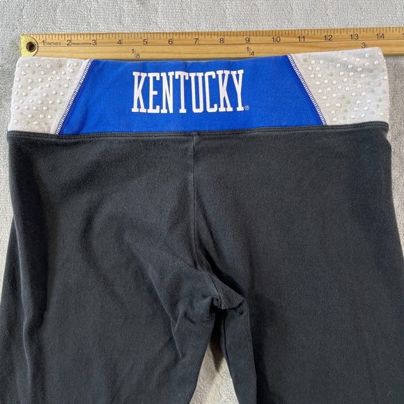 PINK‎ Kentucky Leggings Women Medium Black Crop Gym Preppy Pants Workout - Picture 3 of 8
